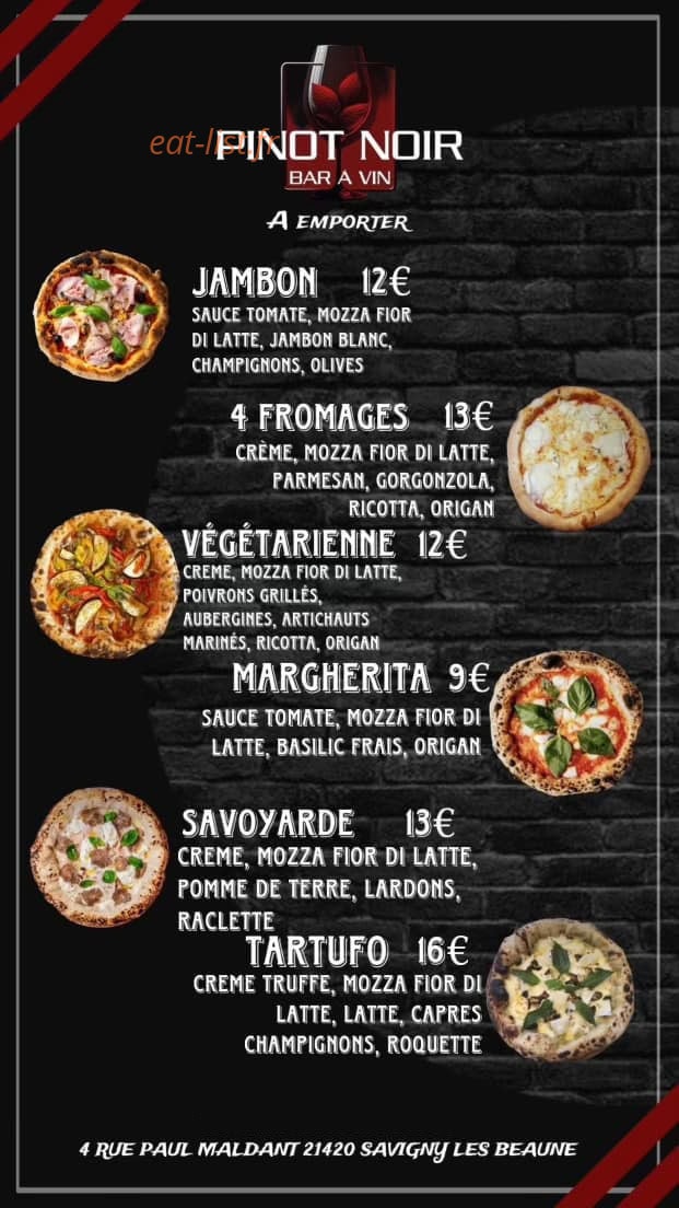 Pinot Noir — carte page 1