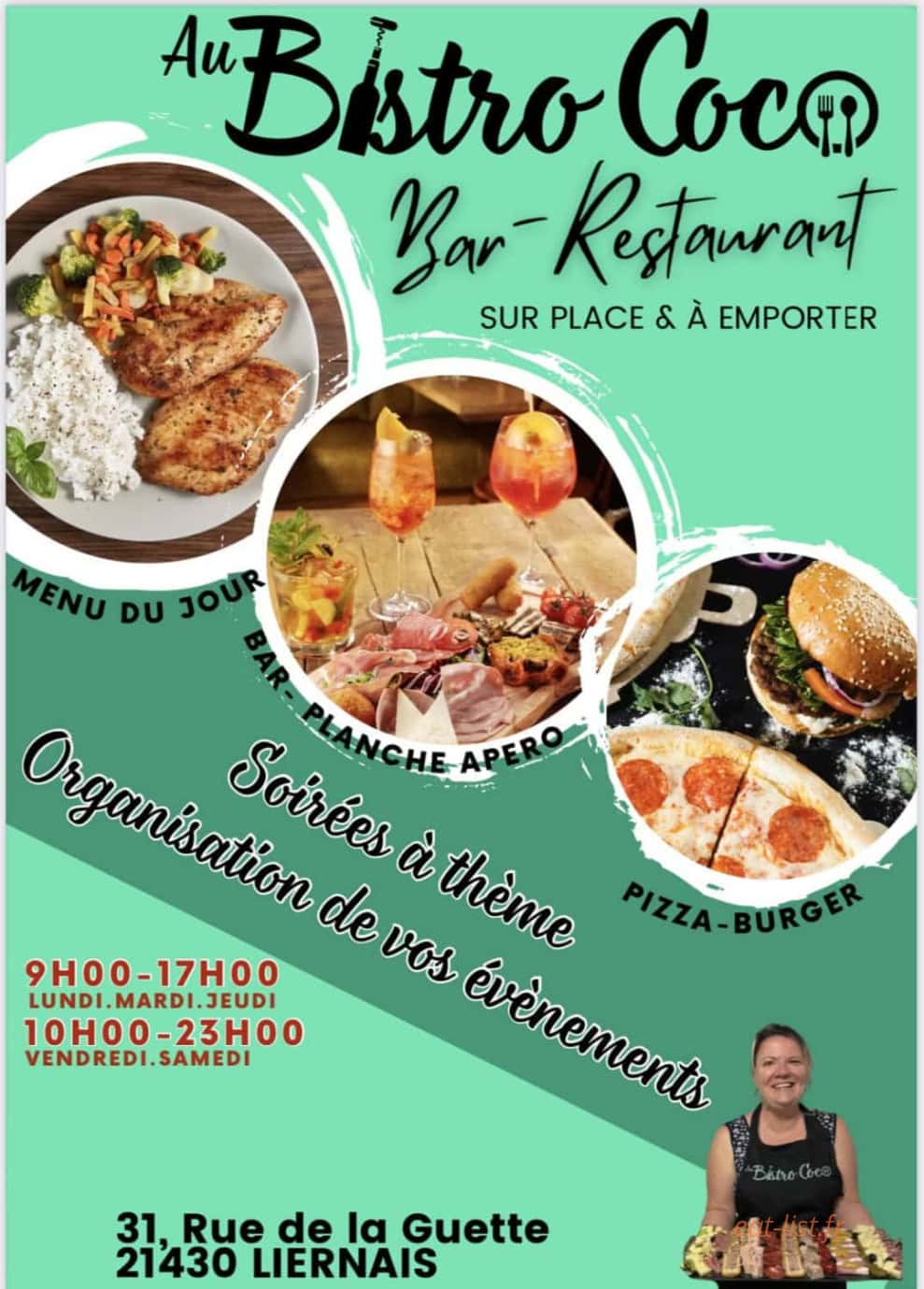 Au Bistro Coco — carte page 1