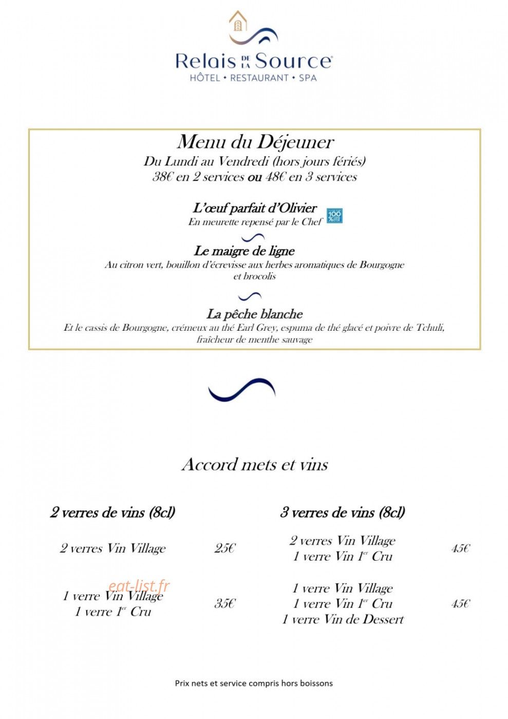 Logis Relais de la Source — carte page 4