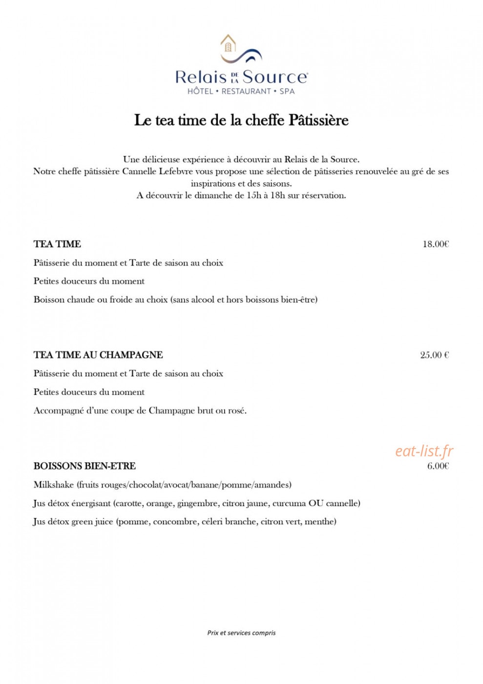 Logis Relais de la Source — carte page 13