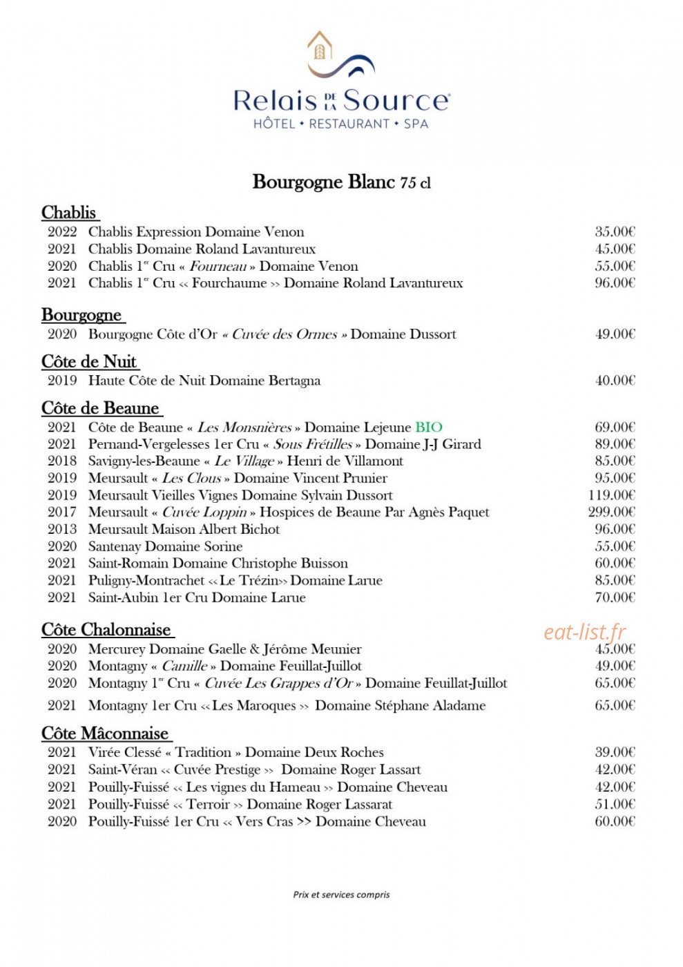 Logis Relais de la Source — carte page 9