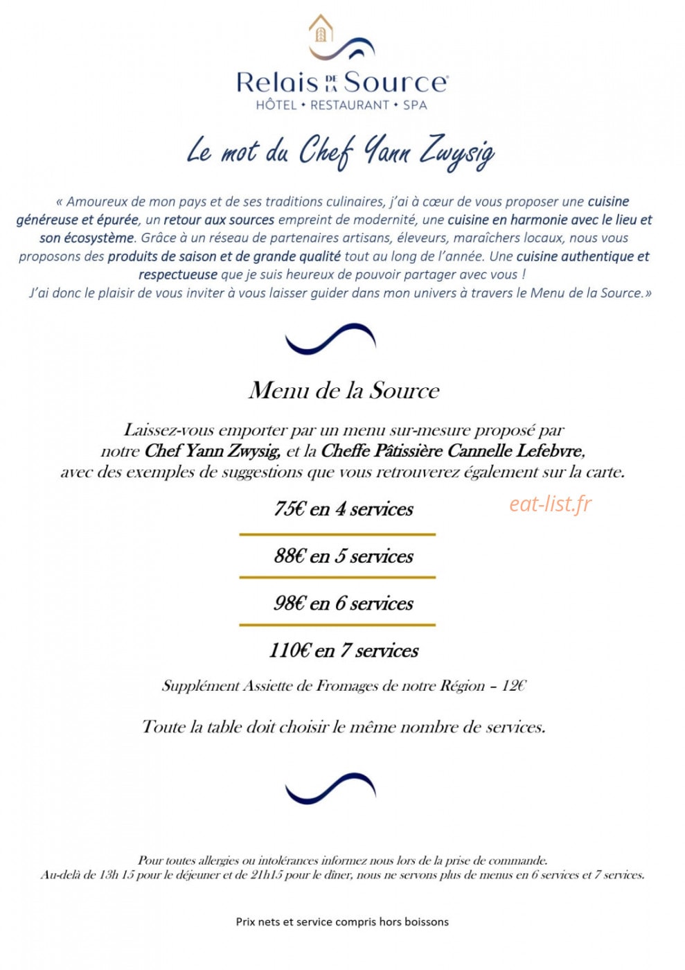 Logis Relais de la Source — carte page 3