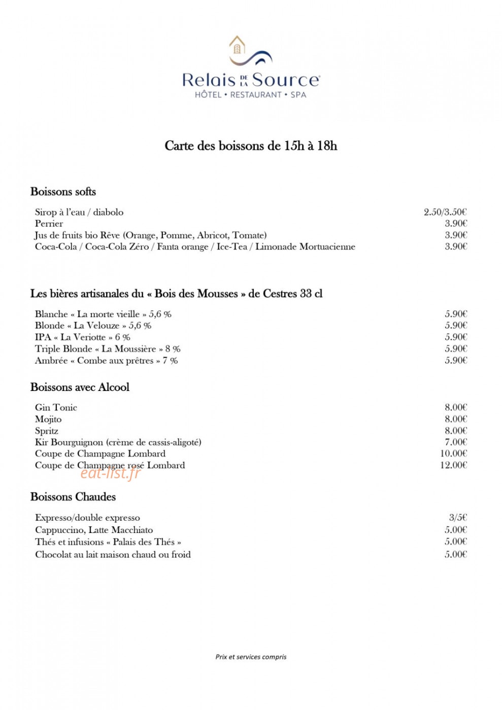 Logis Relais de la Source — carte page 15