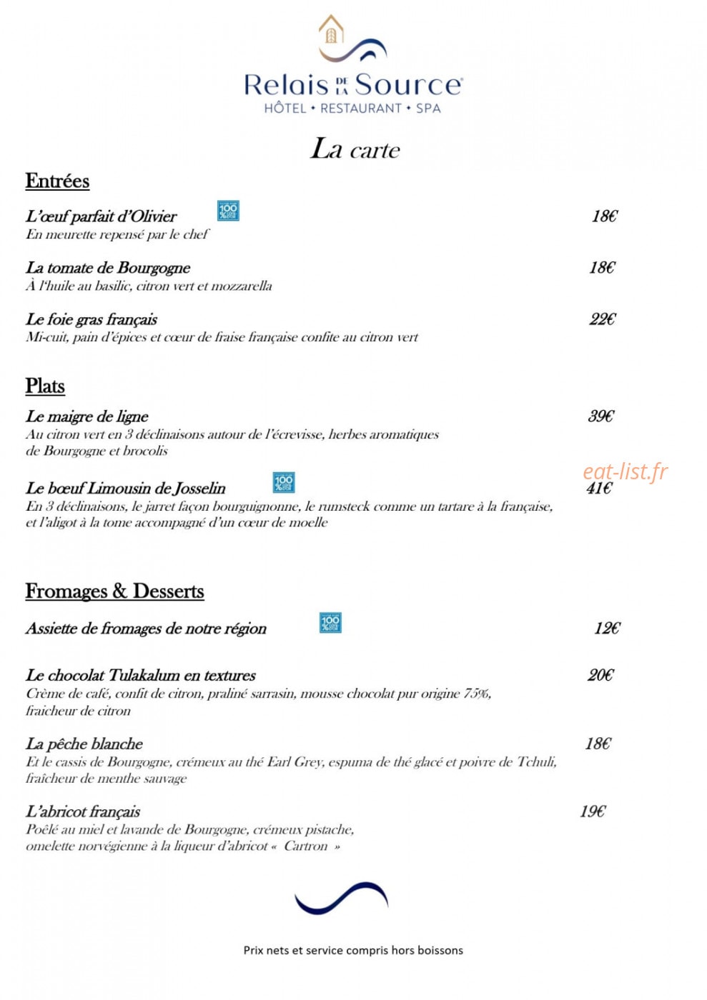 Logis Relais de la Source — carte page 2