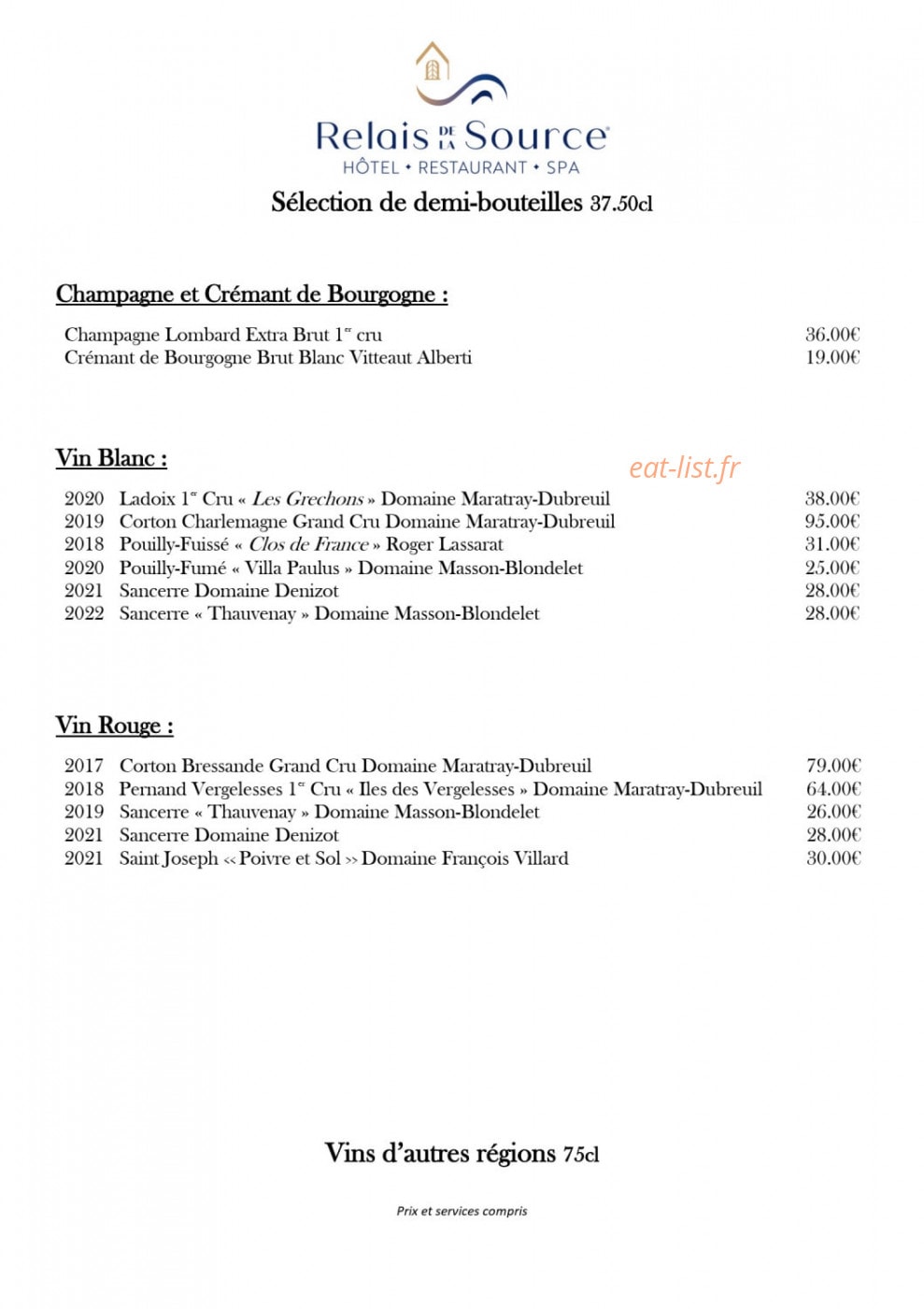 Logis Relais de la Source — carte page 11