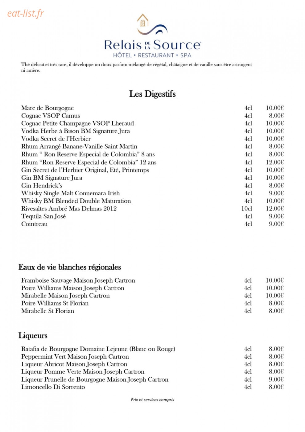 Logis Relais de la Source — carte page 7