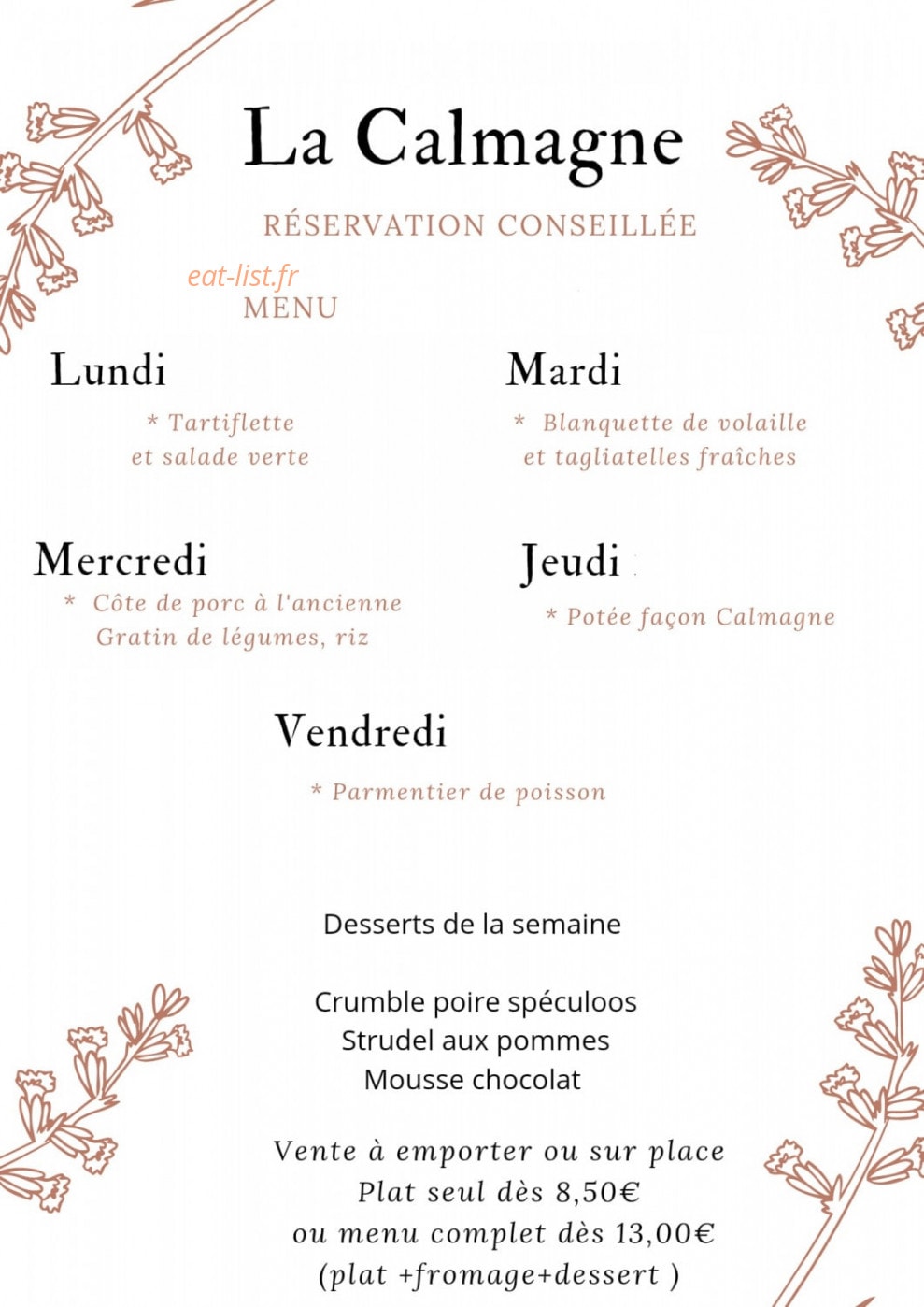 La Calmagne — carte page 1