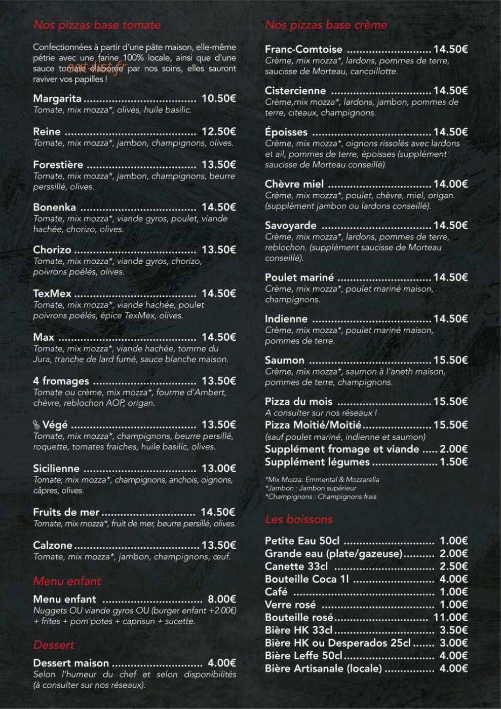 Chez MaxX — carte page 1
