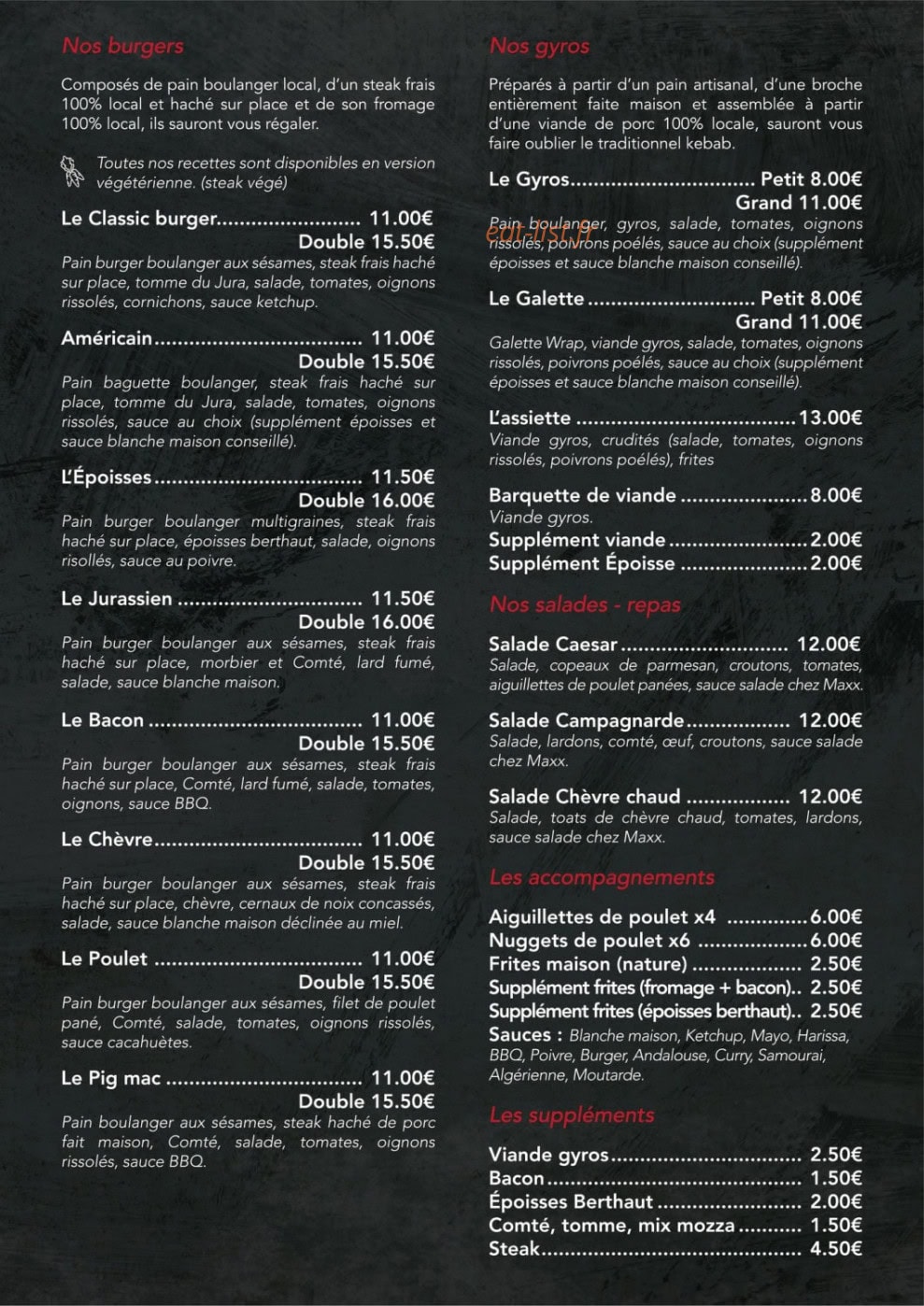 Chez MaxX — carte page 2