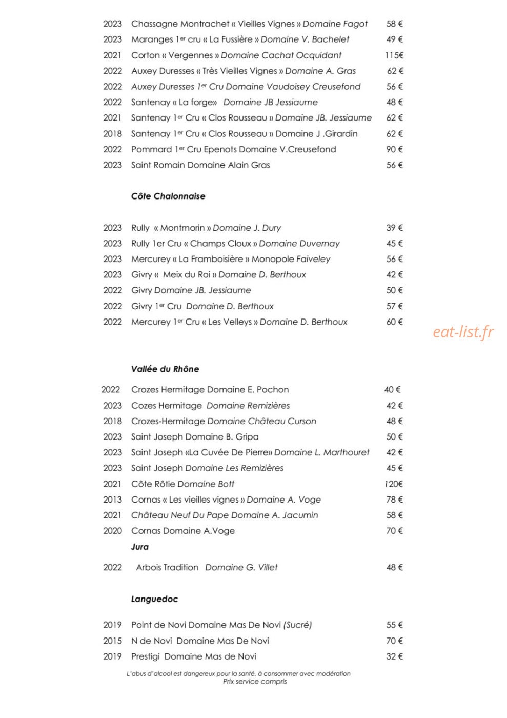Domaine de la Roche — carte page 8