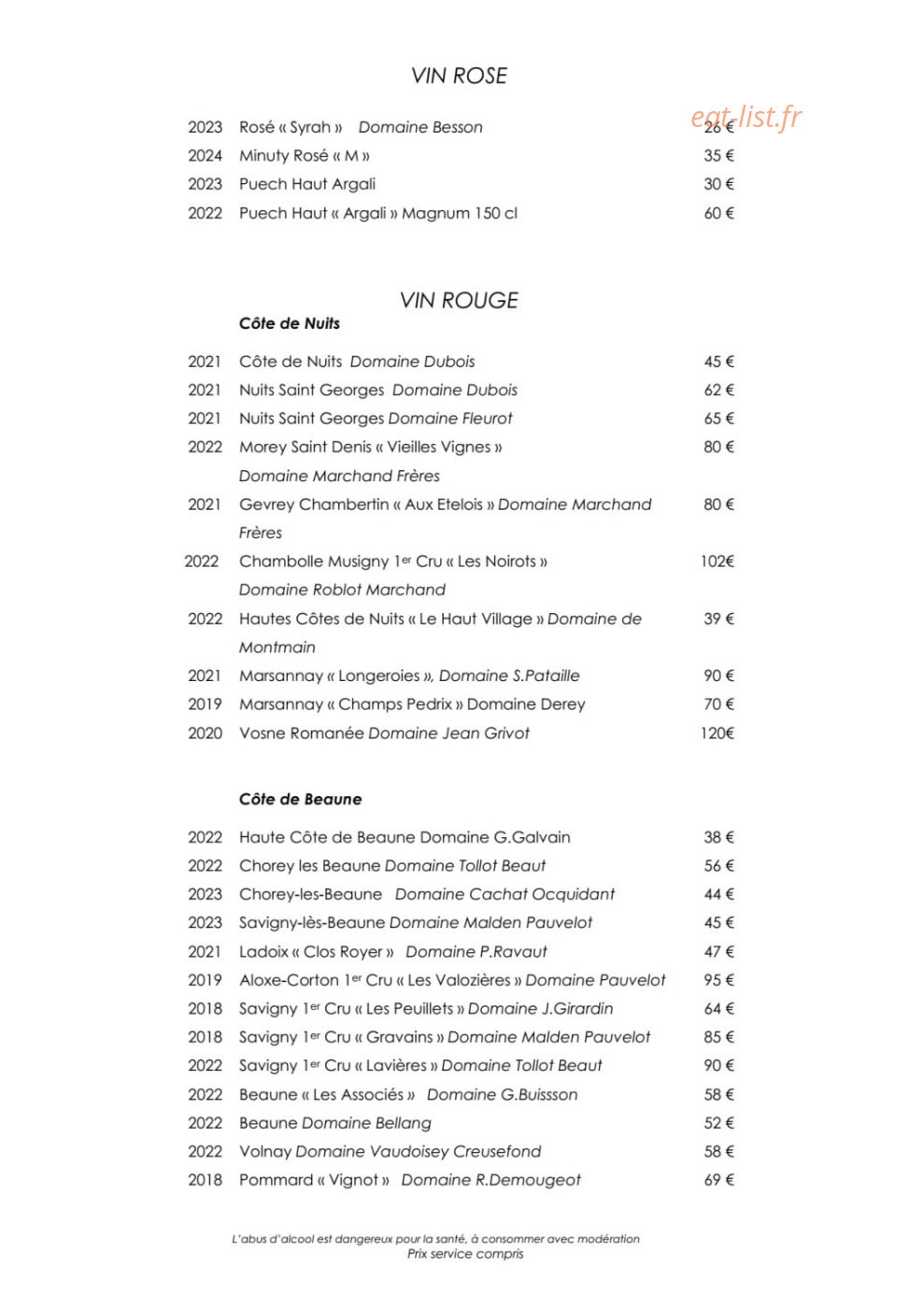 Domaine de la Roche — carte page 7