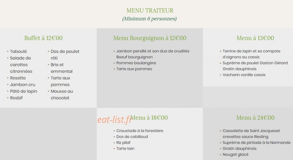 Le Petit Blanc — carte page 6