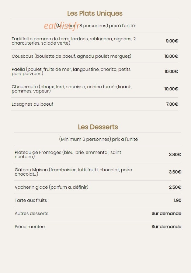 Le Petit Blanc — carte page 5