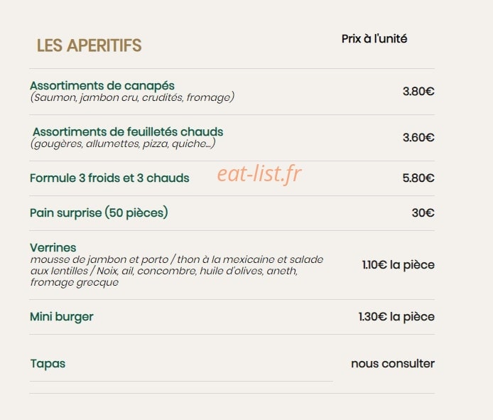 Le Petit Blanc — carte page 1