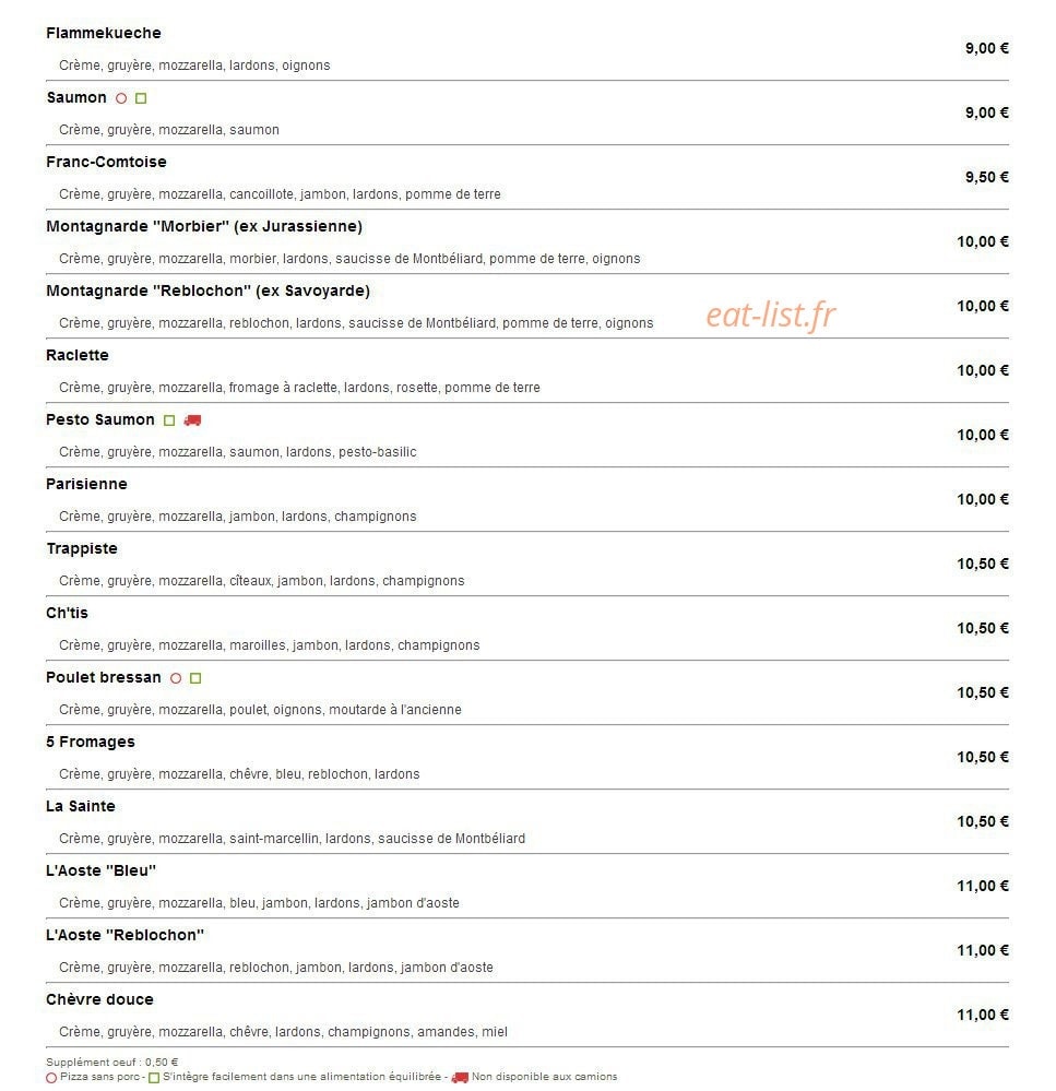 Pizzaiolo — carte page 2
