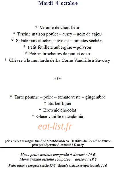 Bistrot Anatole & Arthemiss — carte page 1