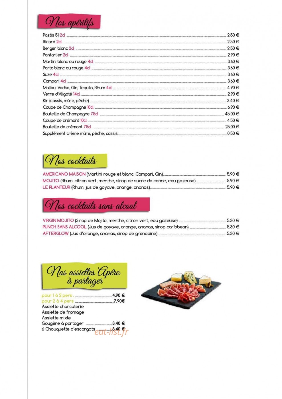 Brasserie Du Marche — carte page 3