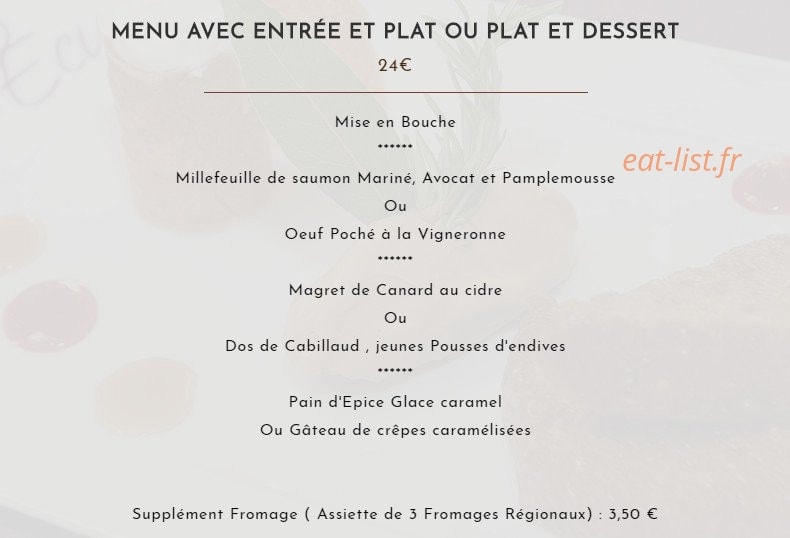 Hotel de L'Ecu — carte page 1