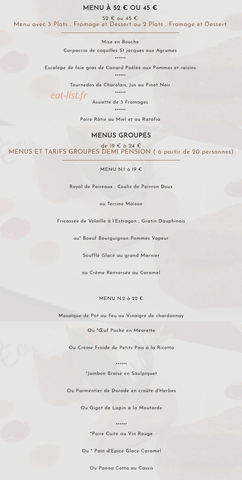 Hotel de L'Ecu — carte page 4