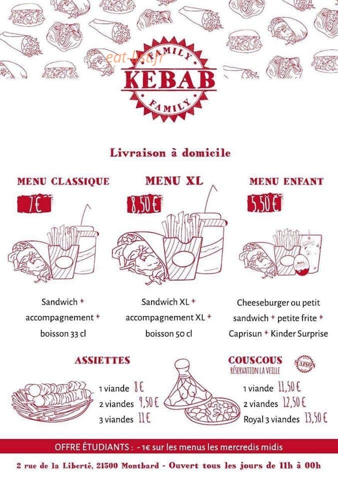 Kebab Family — carte page 1