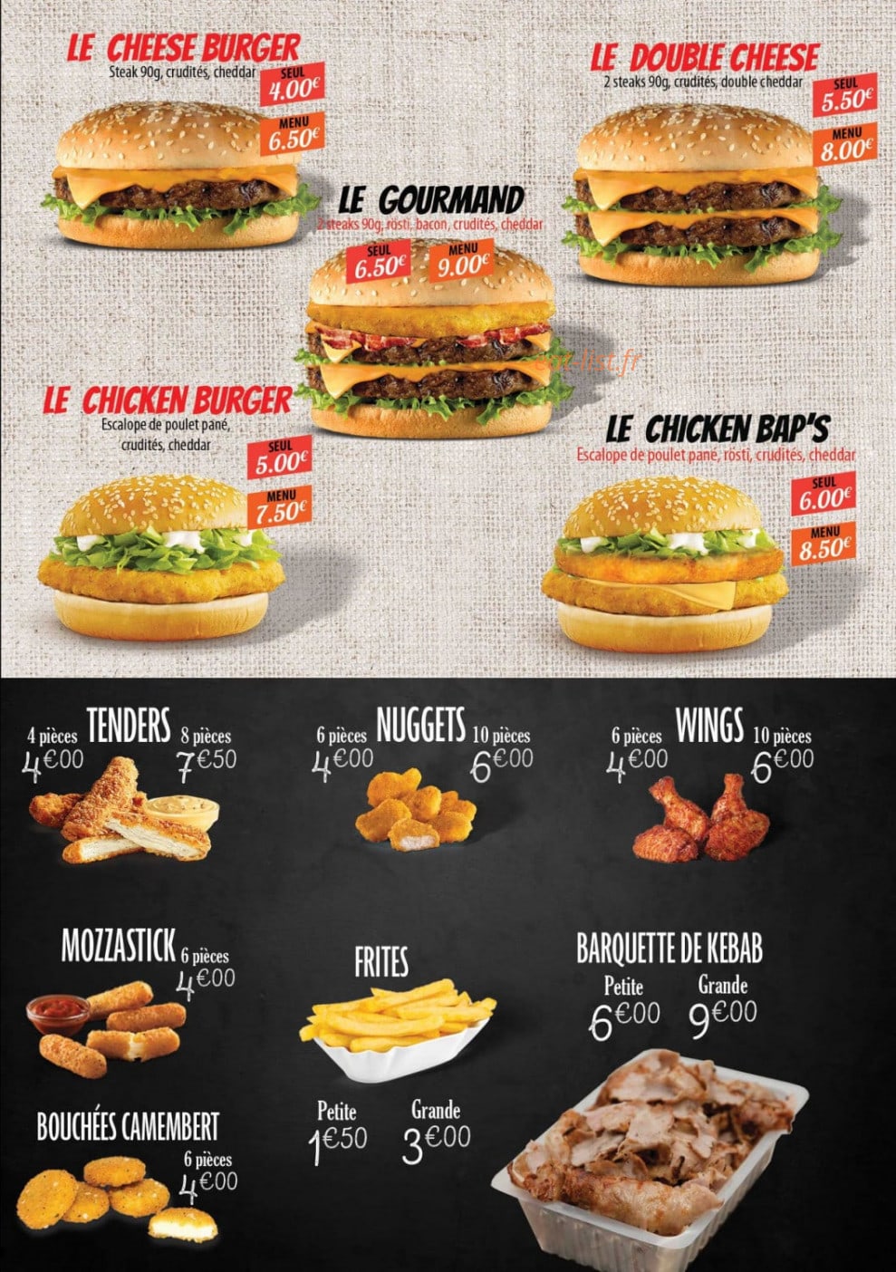 Mister Tacos — carte page 2