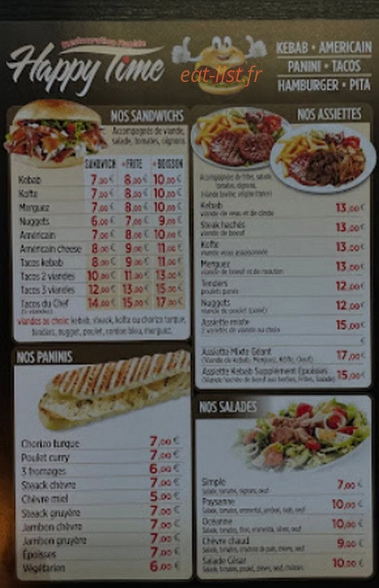 So Good Burger&pidz — carte page 1