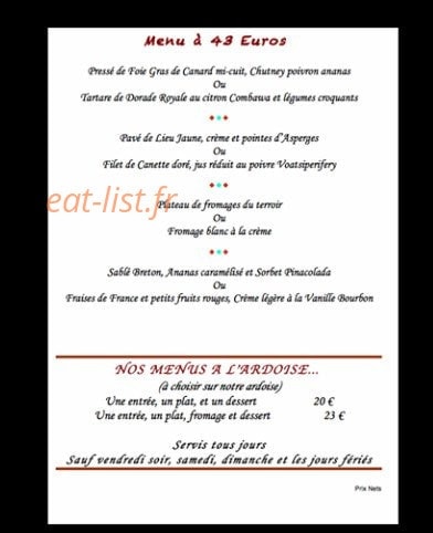 La Mirabelle — carte page 3