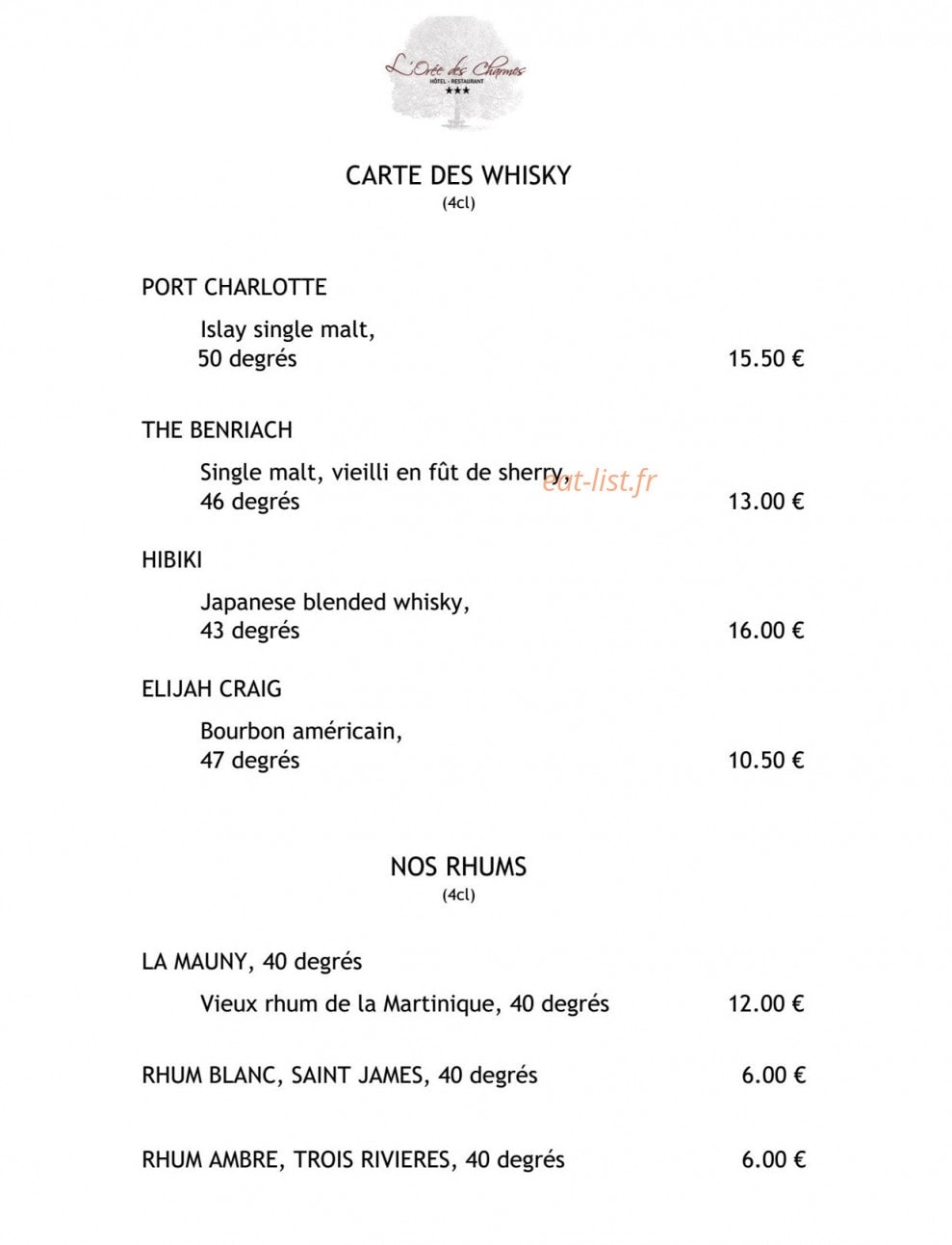 L'Orée des Charmes — carte page 3