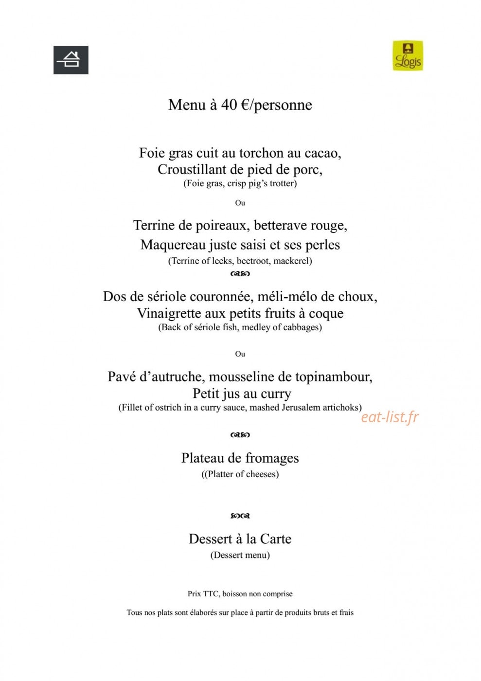 L'Orée des Charmes — carte page 4