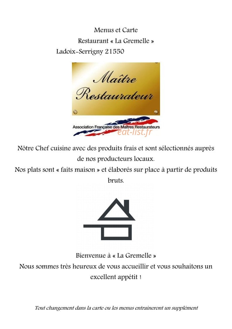 La gremelle — carte page 1