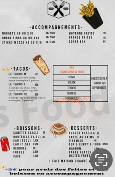 Dadas Food — carte page 3