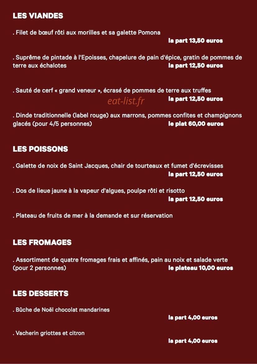 Chez Grand Mère — carte page 1