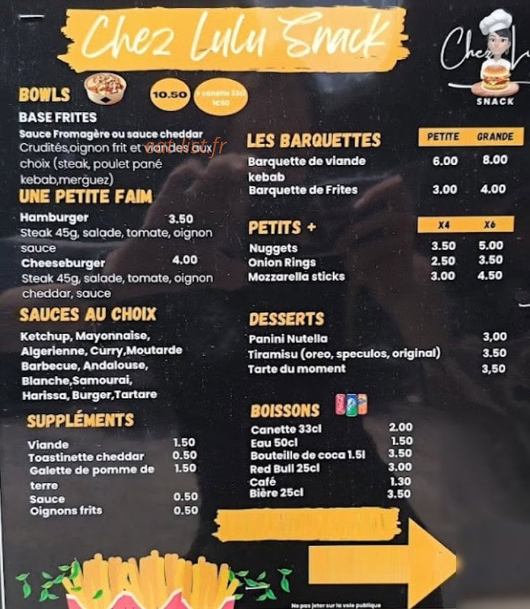 Chez Lulu — carte page 2
