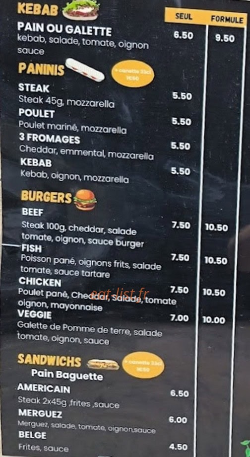 Chez Lulu — carte page 1