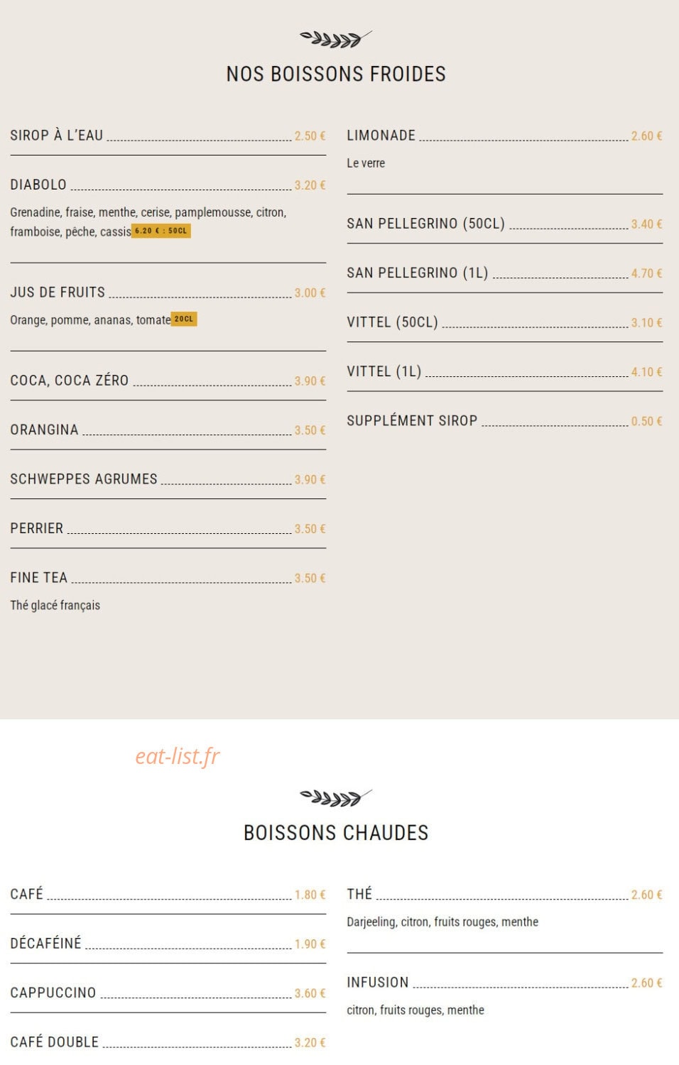 L'Authentique Bar Restaurant — carte page 9