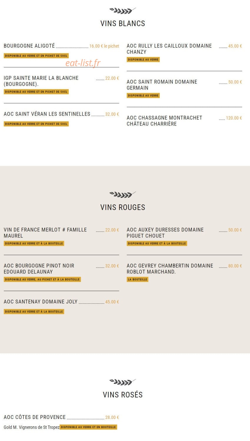 L'Authentique Bar Restaurant — carte page 6