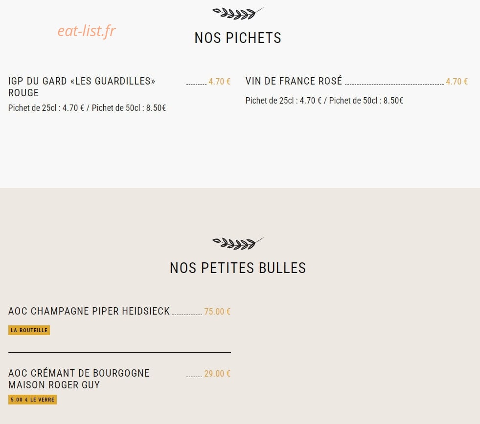 L'Authentique Bar Restaurant — carte page 5