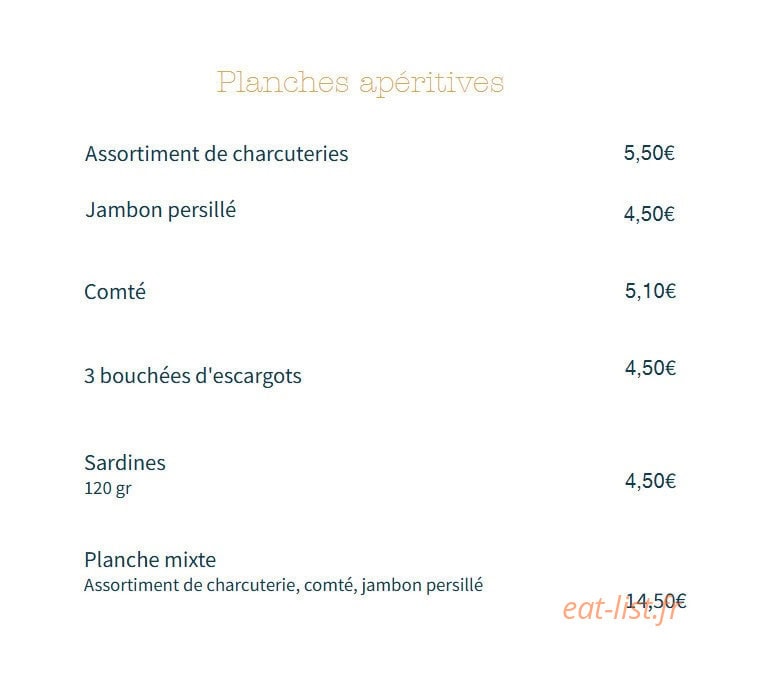 La Table de Beauregard — carte page 1