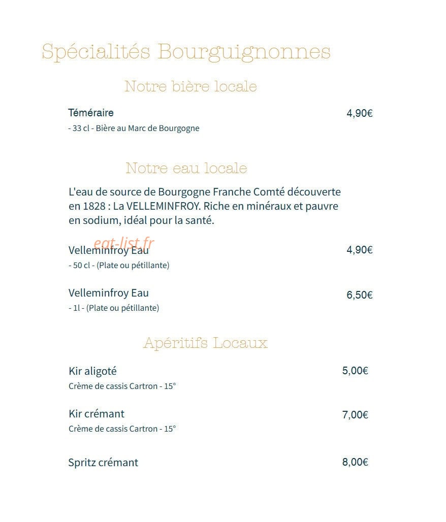 La Table de Beauregard — carte page 4