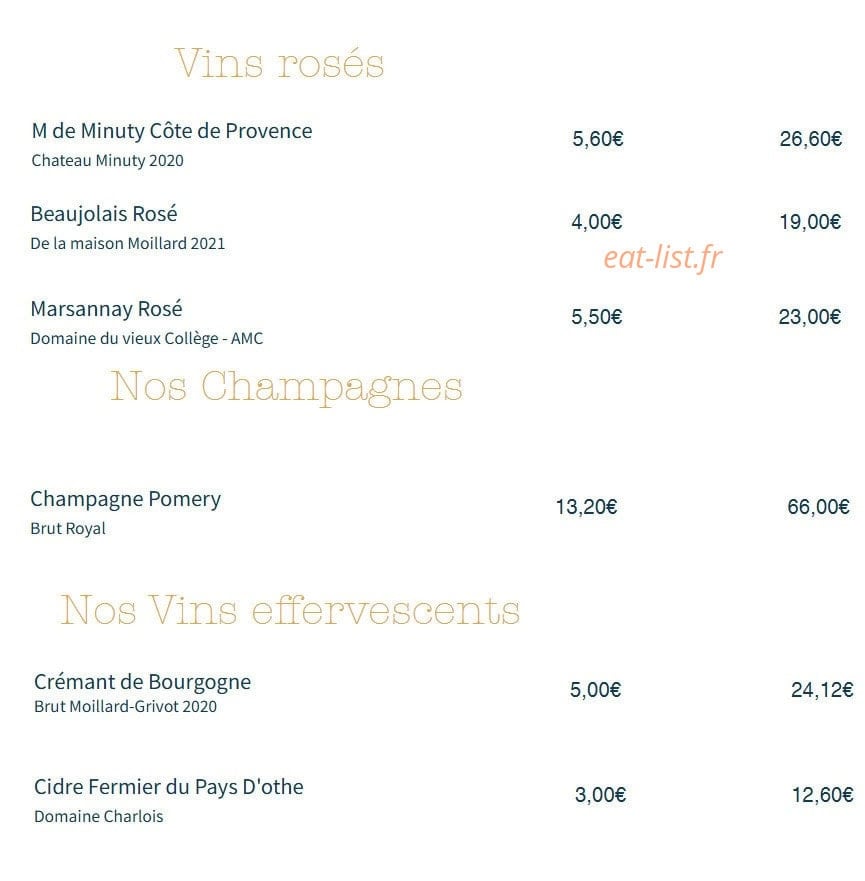 La Table de Beauregard — carte page 17