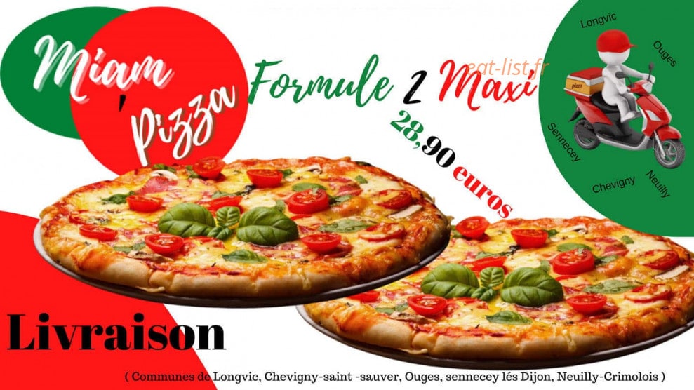 Miam pizza — carte page 1