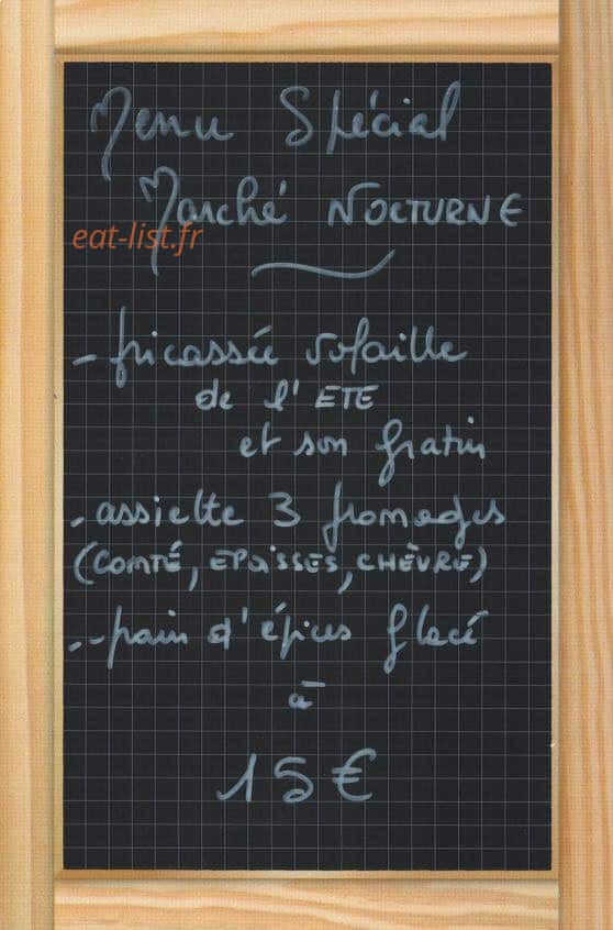 Le Bistrot Gourmand — carte page 1