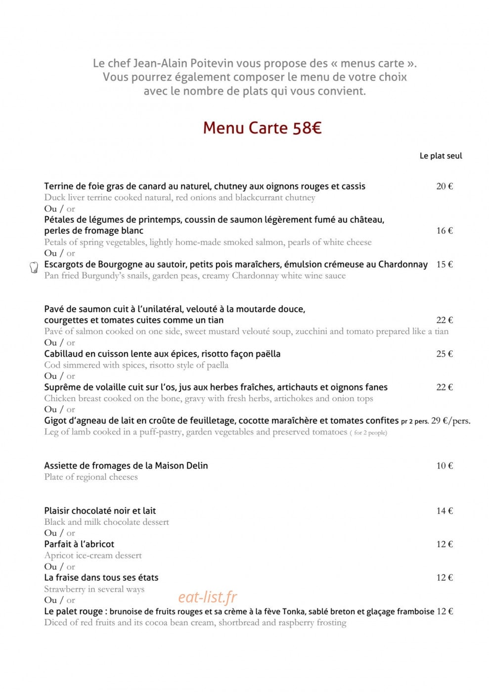 Le Clos Prieur — carte page 1