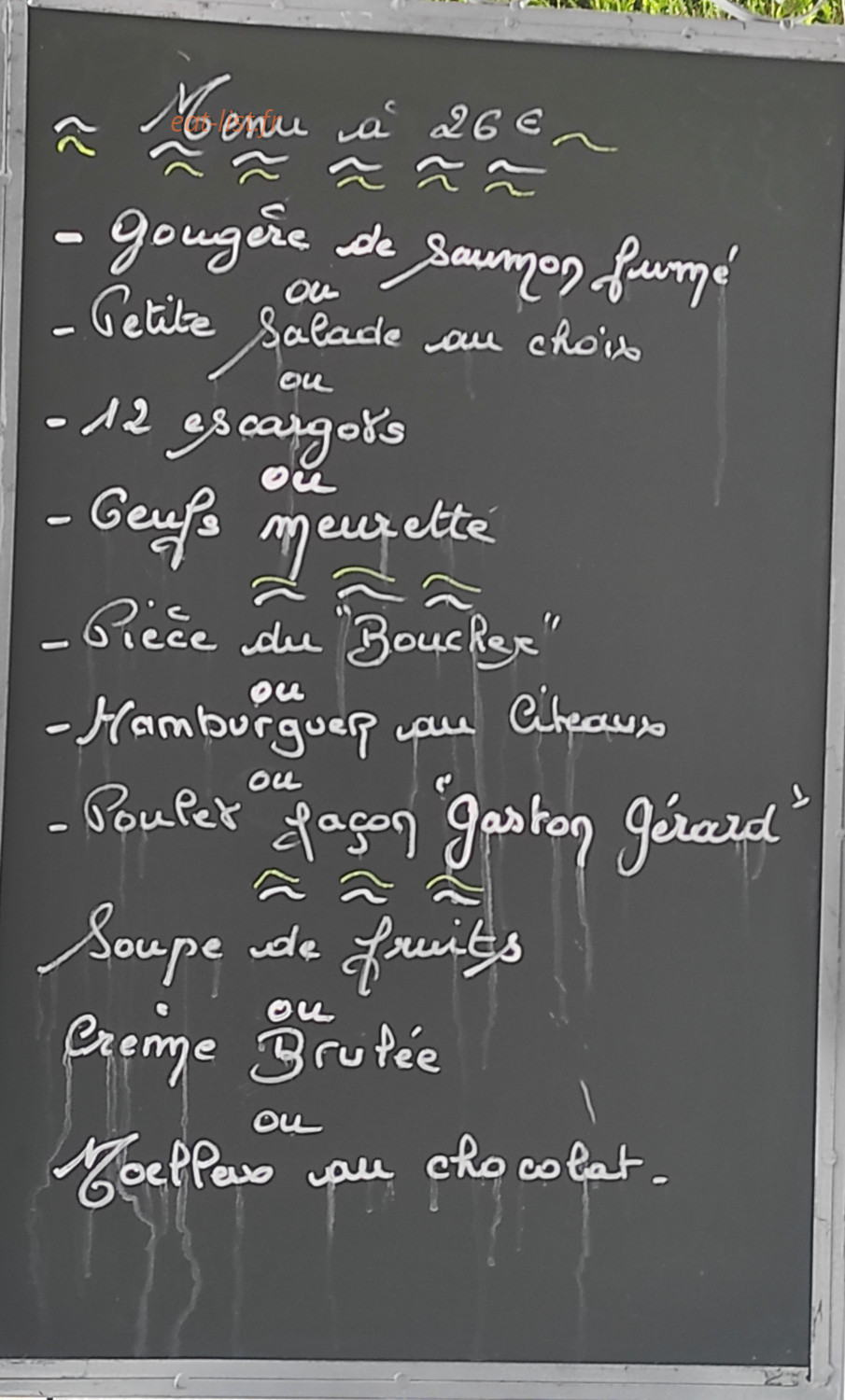 Au Creux de Vougeot — carte page 1