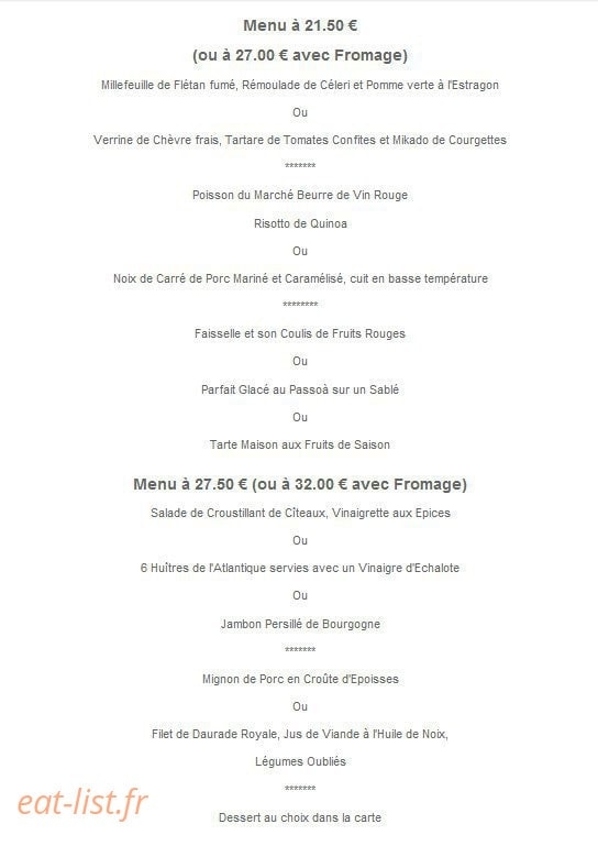 Chez Vincent — carte page 1