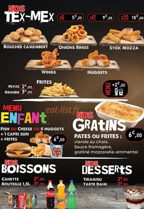 King food — carte page 1