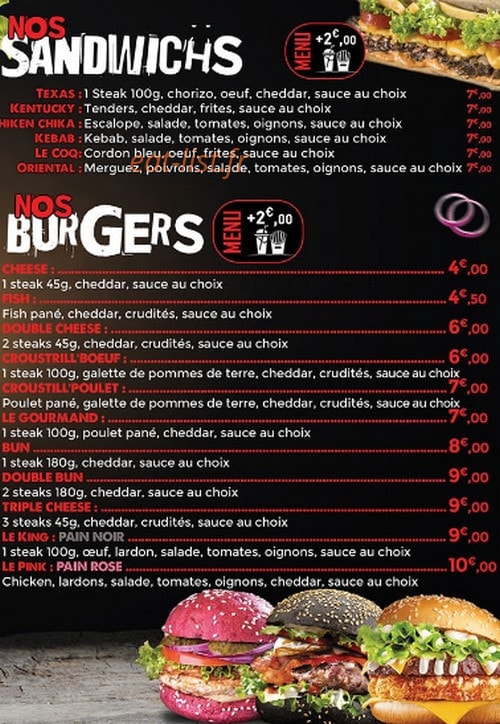 King food — carte page 2