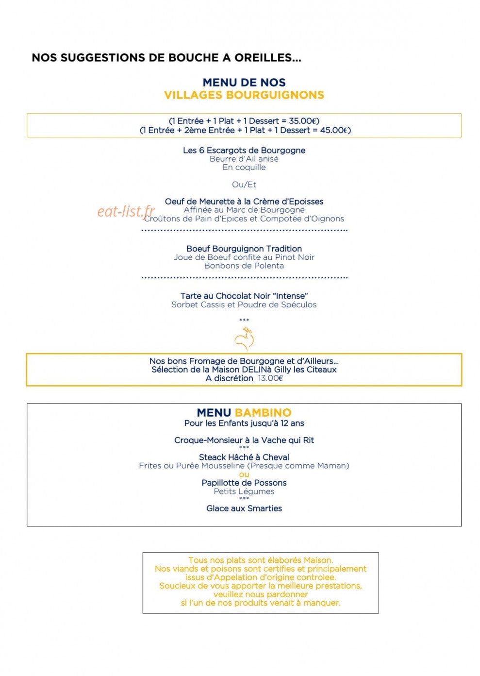 Le Chef Coq — carte page 3