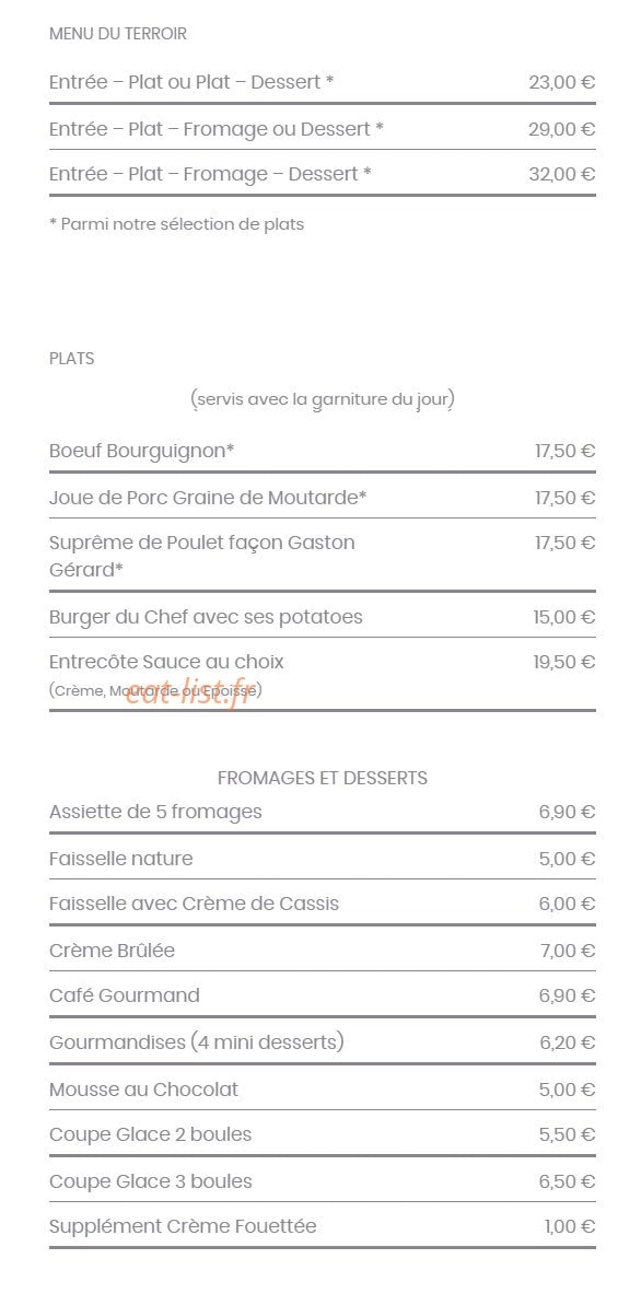 Le Grenier à Sel — carte page 2