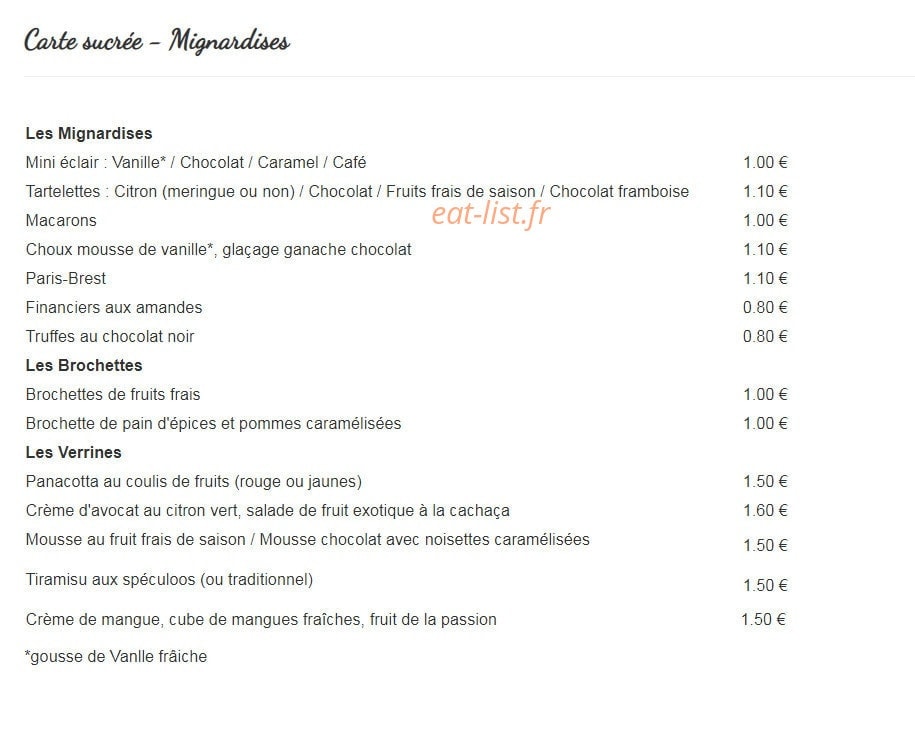 Cha patiss — carte page 4